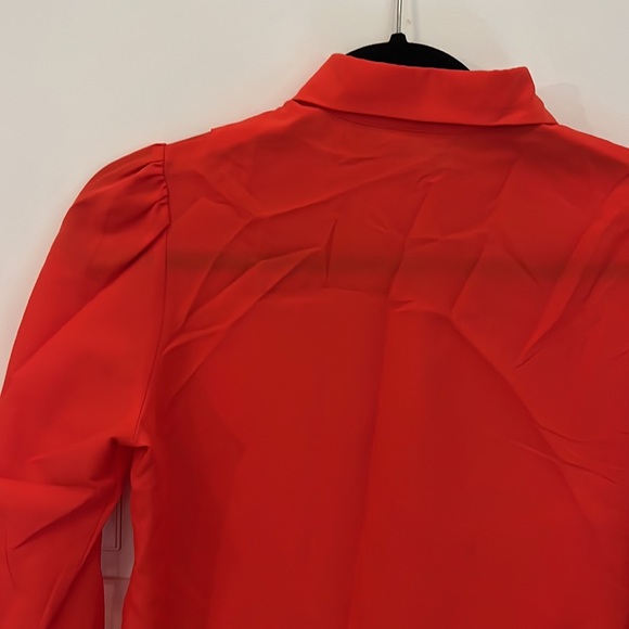 Vintage red bib blouse - S - Picture 3 of 5